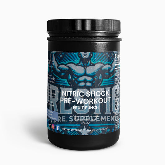 Nitric Shock Pre Workout for Explosive Energy, Endurance & Pump – Boost Performance, Focus & Strength with Nitric Oxide Formula