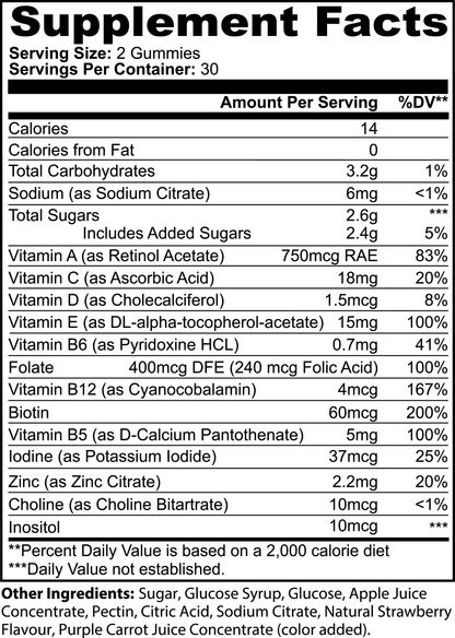 Premium Multivitamin Gummies for Adults – Supports Immunity, Energy & Overall Health – Natural, Vegan-Friendly Formula